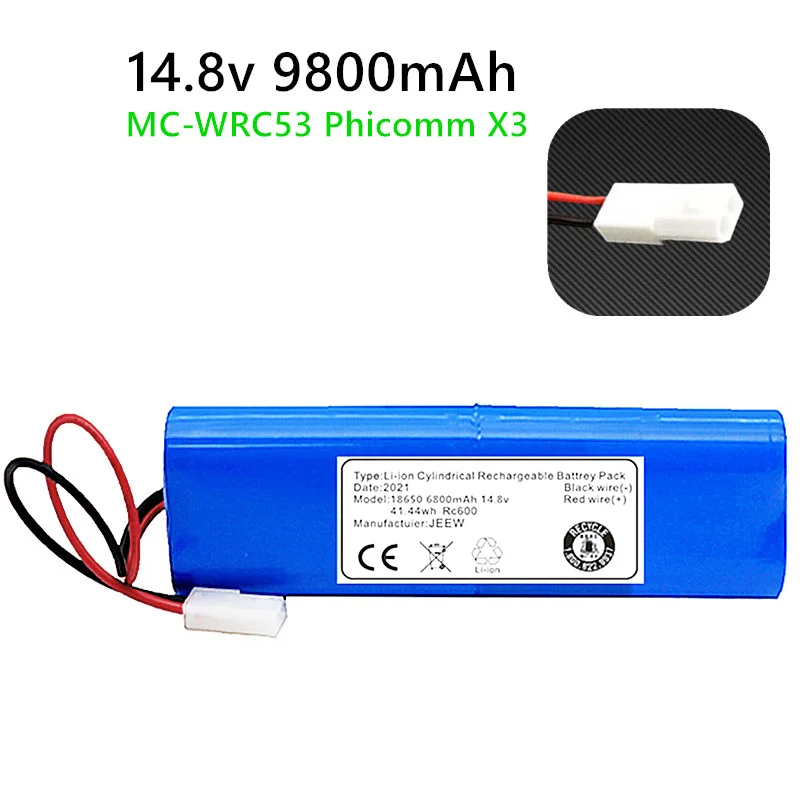

Hochwertige 14.8V 980mah StaubsaugerbatteriePassend Für Xiaomi G1 Panasonic MC-WRC53 Phicomm X3 Flyco FC9601 FC9602 Power Bank