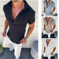 new corduroy short sleeve shirt slim fit fashion casual mens shirt
