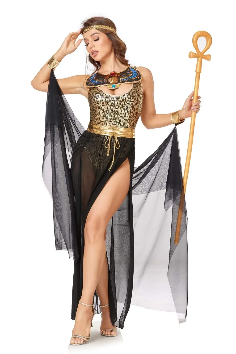 Хэллоуин Косплей Египетская Клеопатра Взрослый Костюм Выступления