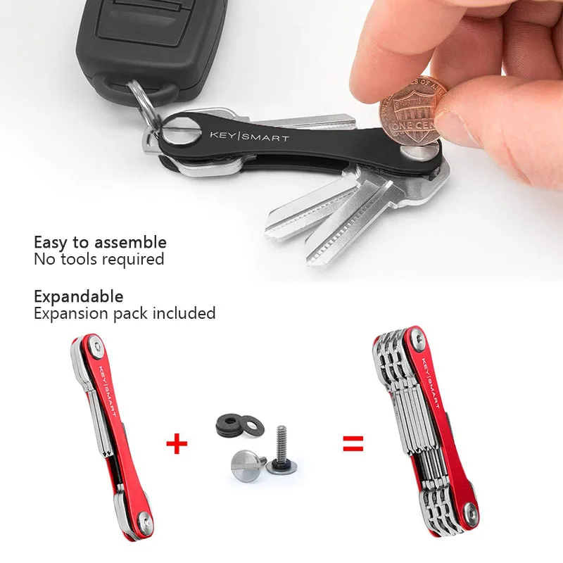 

Portable Smart key chain Mini Keychain Holder Key Decorative Holder Clip Home Storage Metal key Clip Organizer Keychain Holder