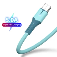 liquid silicone type c cable 5a for huawei mate 40 p40 pro for samsung s10 s20 fast charging usb c data cord usb type c cable