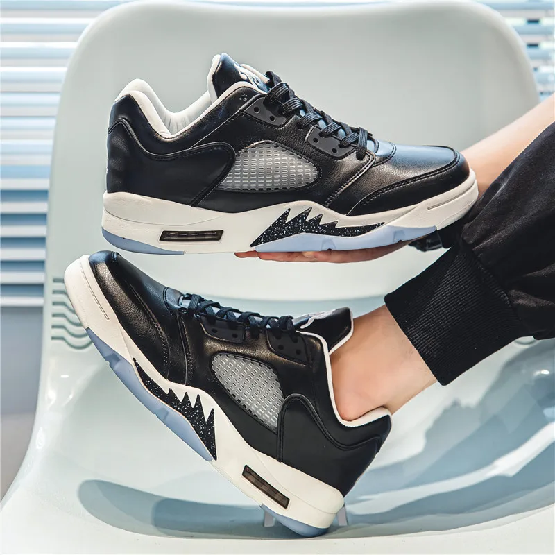 Newest Men Air Cushion Retro Basketball Shoes High-top Basketball Sneakers Couple Boots Outdoor Men New Design Max Size 44 Shoes