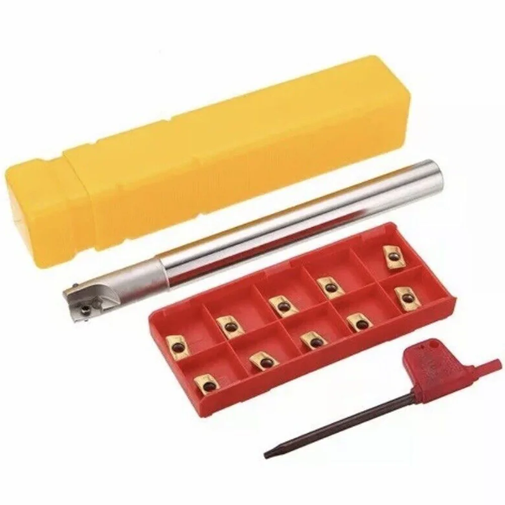 

High quality CNC Lathe Turning Tool Holder Bar with 10pcs APMT1135PDER Inserts Perfect for Precision Machining