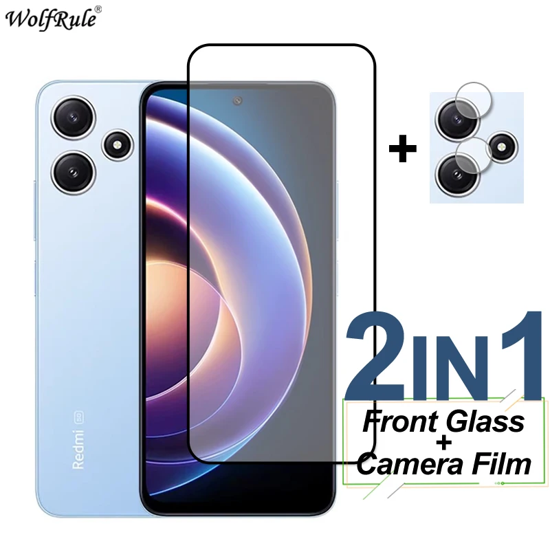 z pełną osłoną ze szkła hartowanego do Xiaomi Redmi 12 5G Ochrona ekranu Folia ochronna na obiektyw aparatu fotograficznego Glass