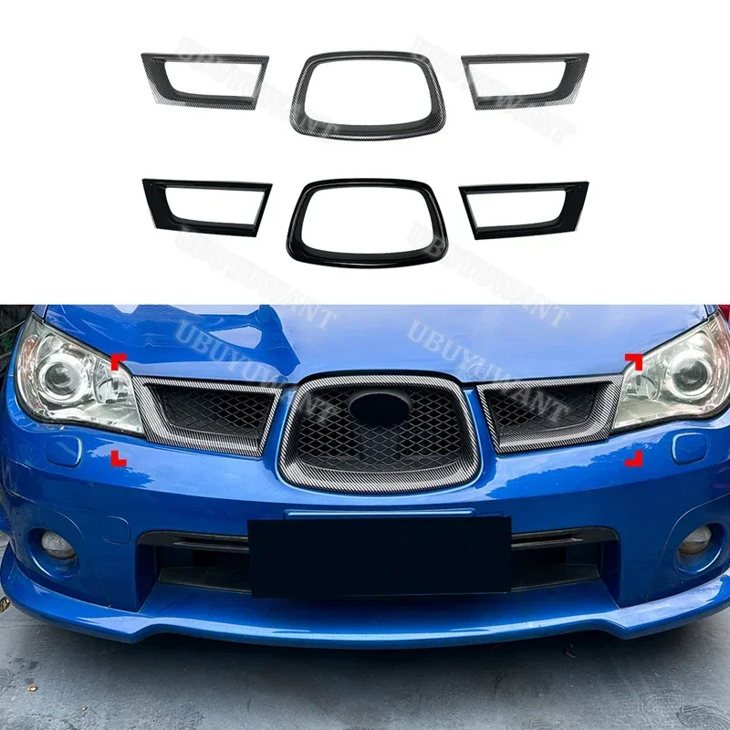 Фото Для Subaru Impreza WRX STI 9-го поколения 2006-2007: центральная решетка, передний спойлер, стабильная накладка на передний бампер, декоративный комплект с защитой от царапин №5