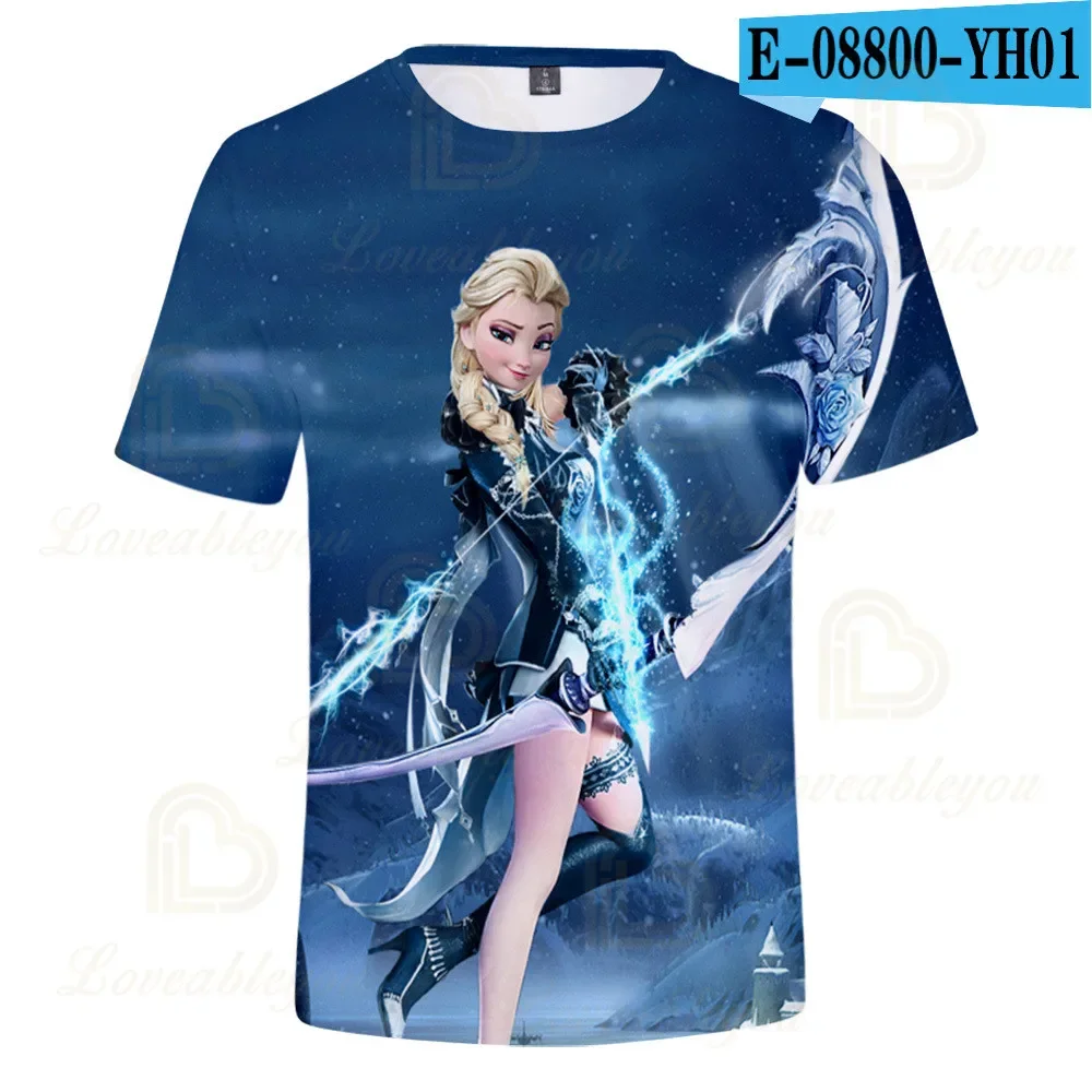 Детские футболки с героями мультфильмов Анна Эльза яркая Одежда для мальчиков и