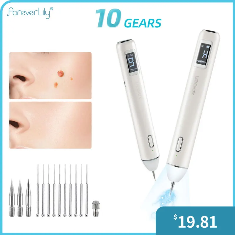 

10Gears LCD Laser Plasma Pen Mole Removal Machine Freckle Dark Spot Remover Skin Wart Tag Tattoo Removal Home Salon Beauty Tool