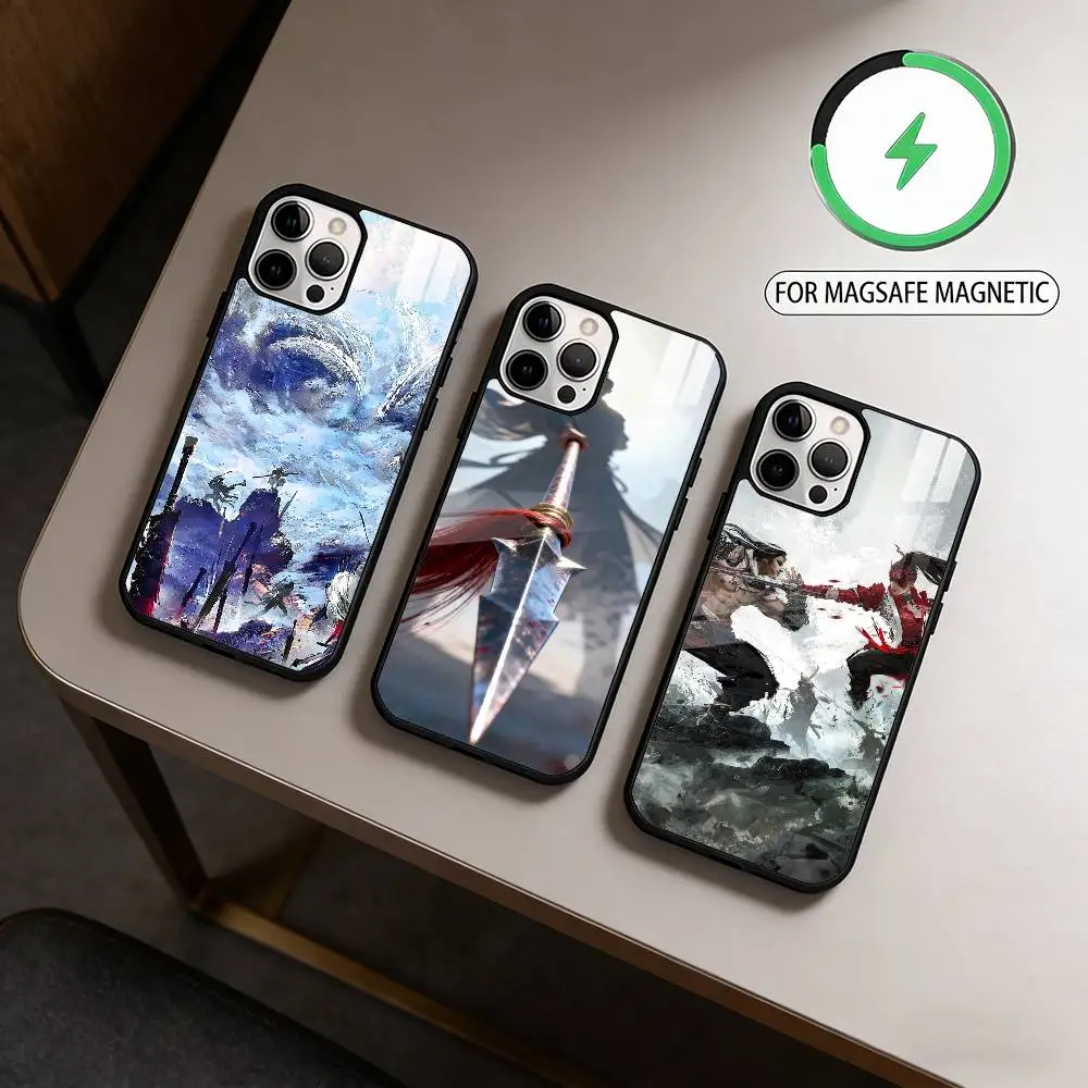 Фото Магнитный чехол Naraka Bladepoint для беспроводной зарядки Magsafe для iPhone 17, 16, 15, 14, 13, 12, 11 Plus, Pro Max №1