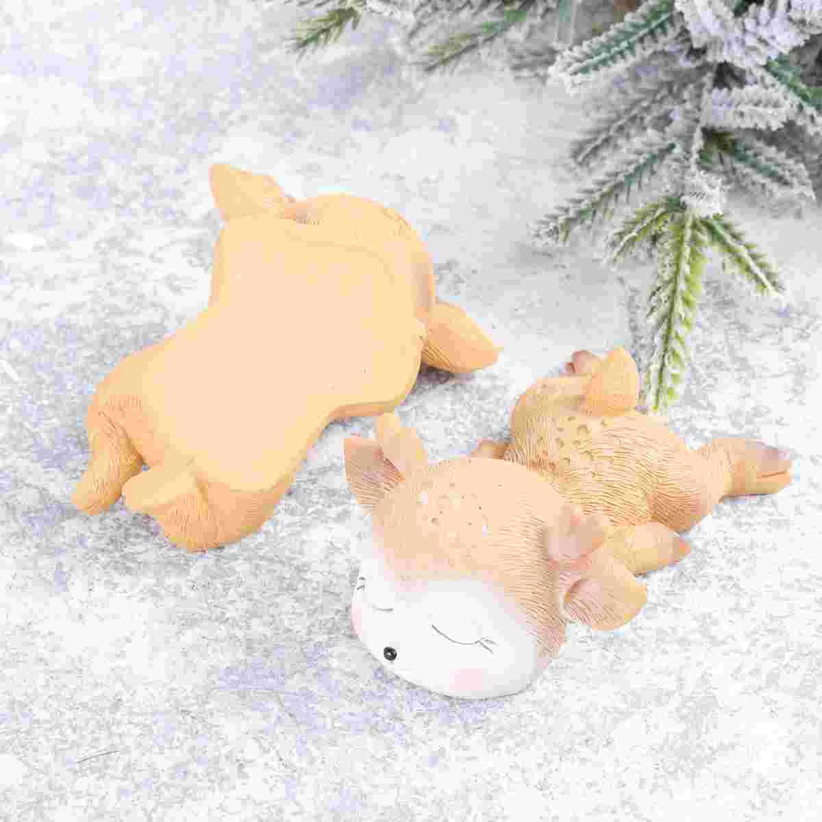 

4Pcs Lovely Cartoon Vehicle Mounted Shaking Deer Car Accessories for Home Car Office Decoration
