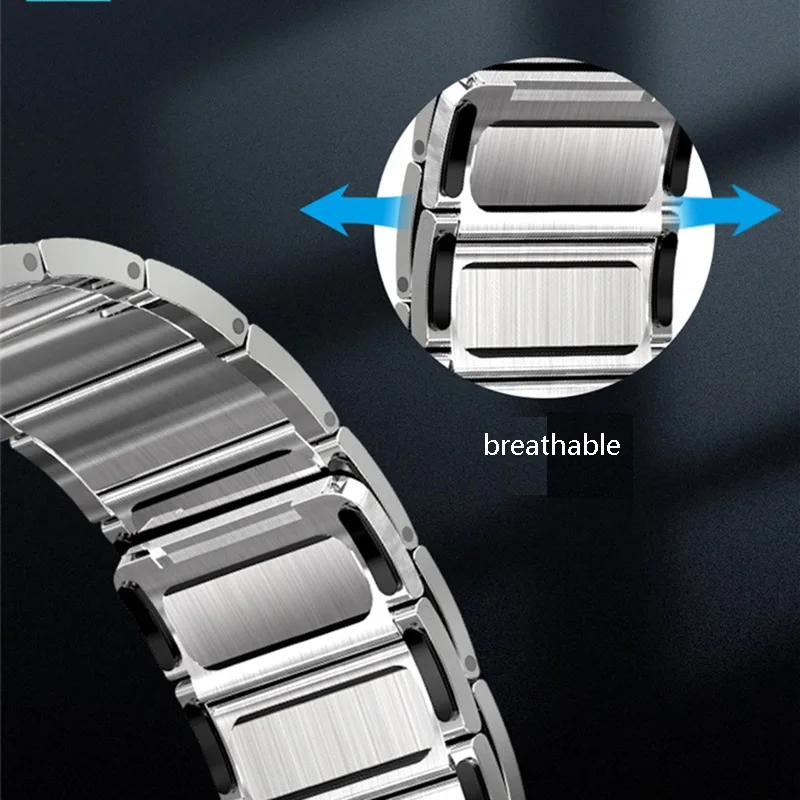 Magnetics Watch Band for Samsung Galaxy Watch 4 5 5Pro Classic 42mm 46mm 44mm 40mm 45mm No Gaps Stainless Steel Bracelet Strap