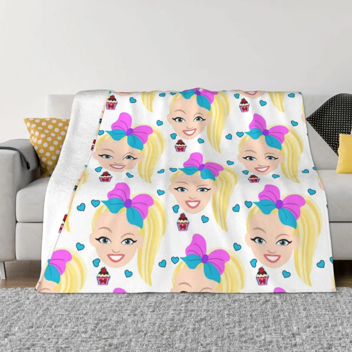 

Jojo Siwa Dancer Blanket Fleece Spring/Autumn Multifunction Super Warm Throw Blankets for Sofa Bedroom Quilt