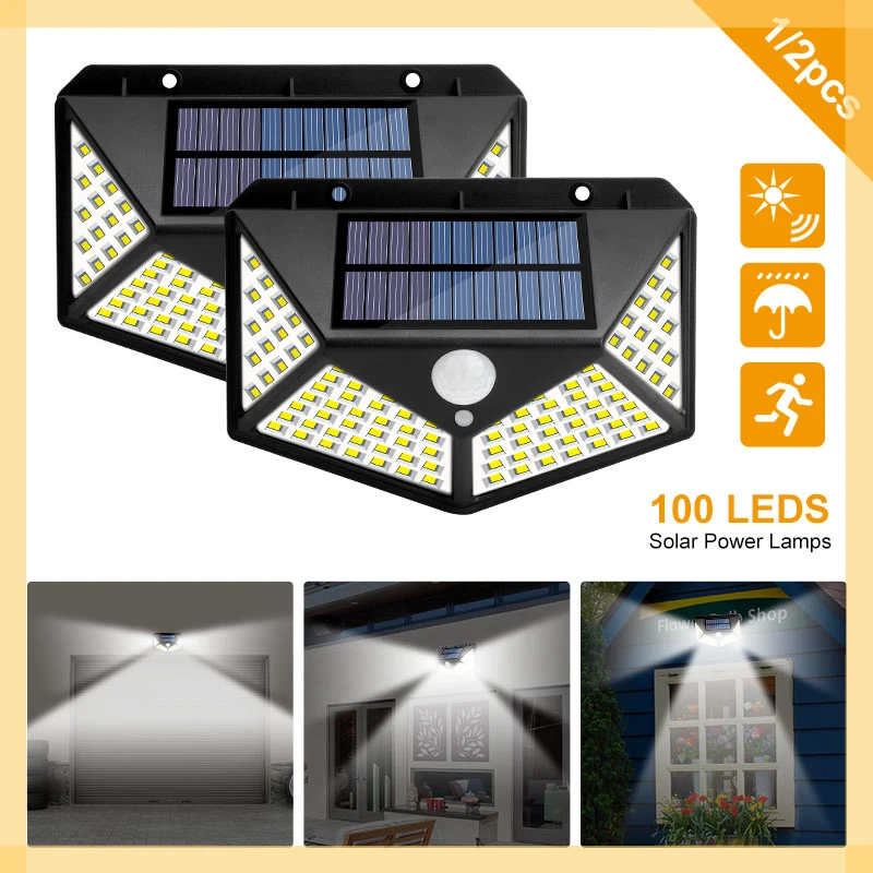 

LED Solar Light Motion Sensor Waterproof Sunlight Garden Decoration Street Lights Solar Powered Lantern Wall Lamp