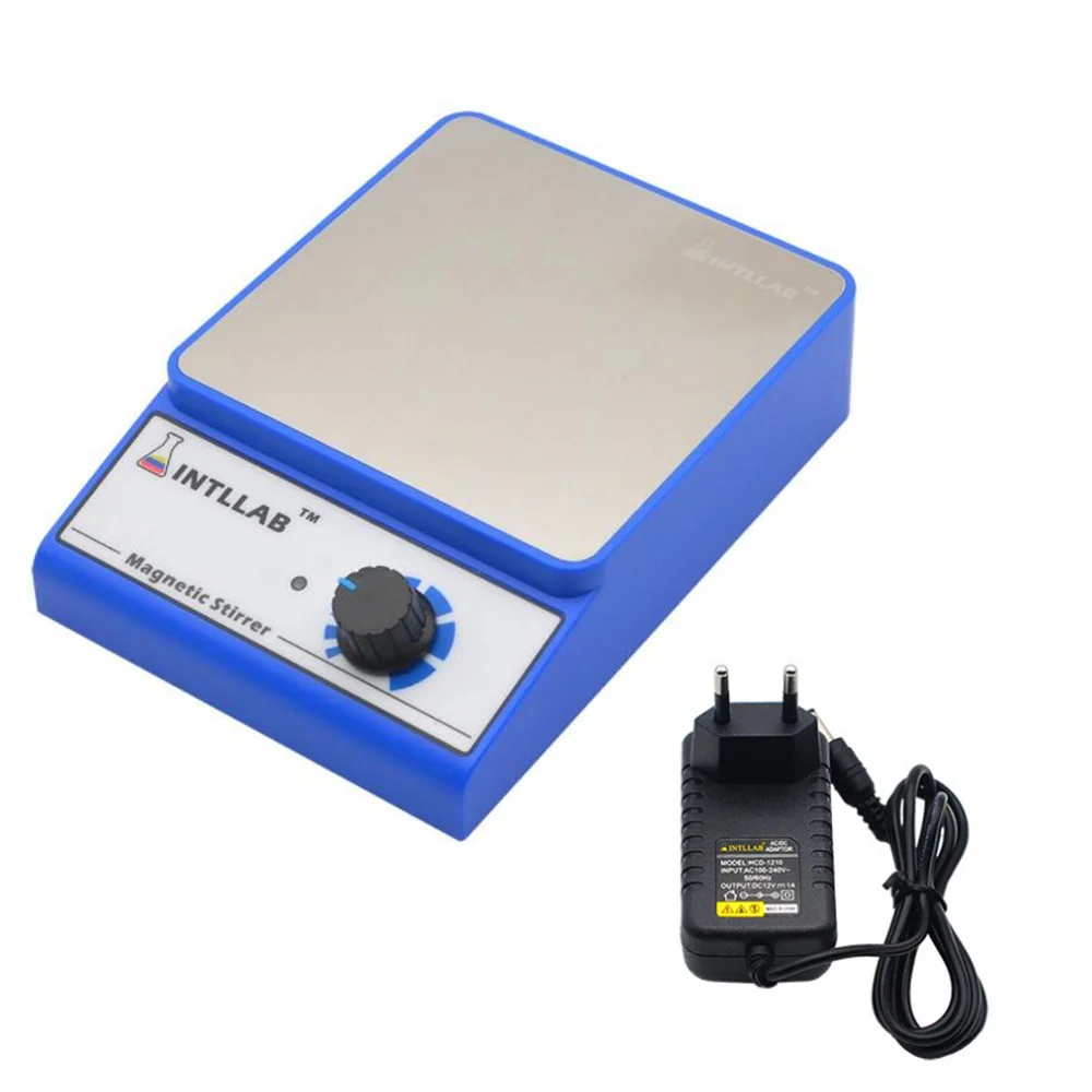 

INTLLAB Magnetic Stirrer Stainless Steel Magnetic Mixer with Stir Bar (No Heating) Max Stirring Capacity: 3000Ml, EU Plug