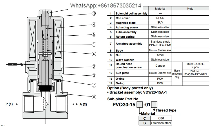 Компактный пропорциональный Соленоидный клапан PVQ PVQ30 PVQ31-5G-23-01N PVQ31-5G-16-01 PVQ31-6G-40-01
