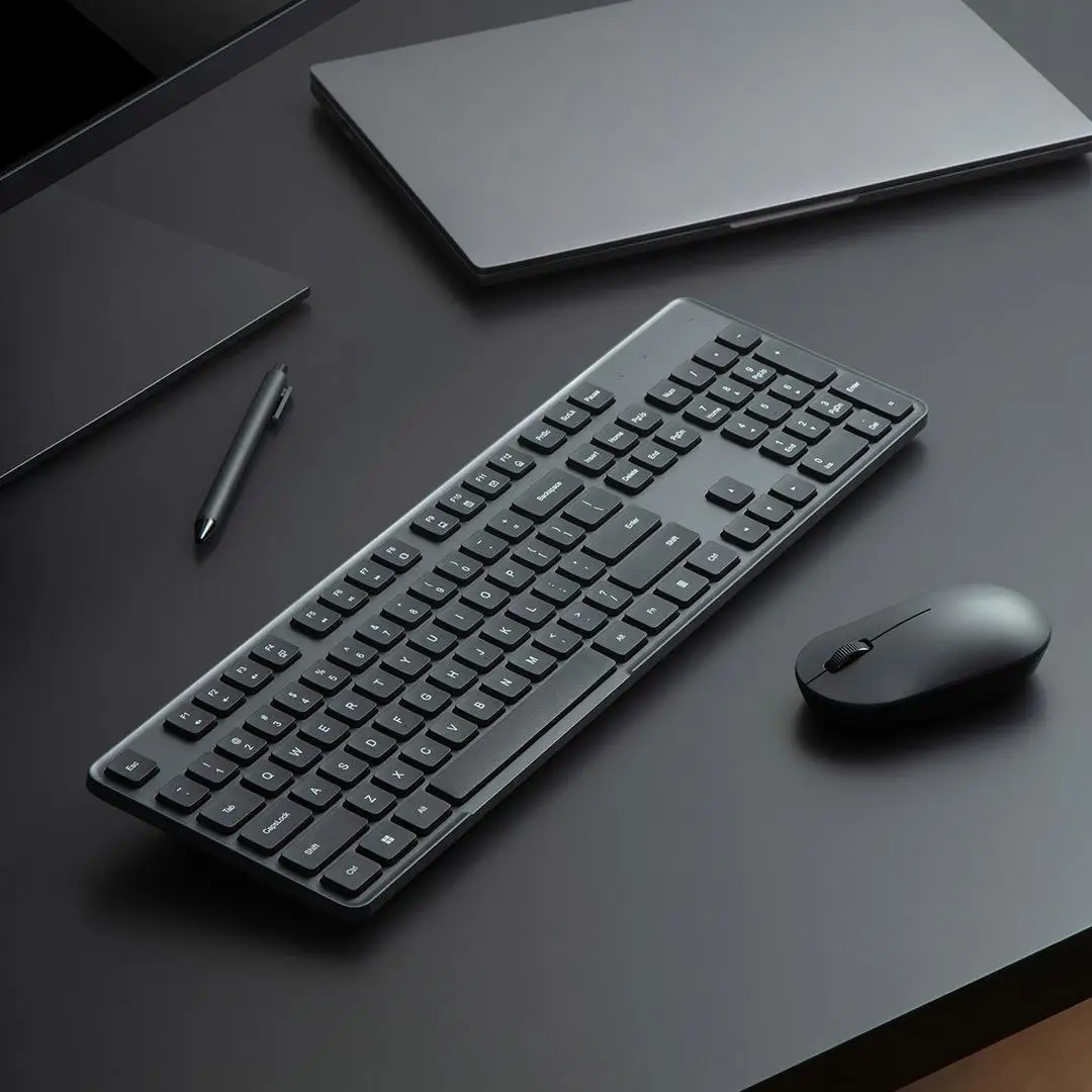 Xiaomi 2023 новая клавиатура и мышь набор 2 для офисного компьютера 4 ГГц Беспроводная