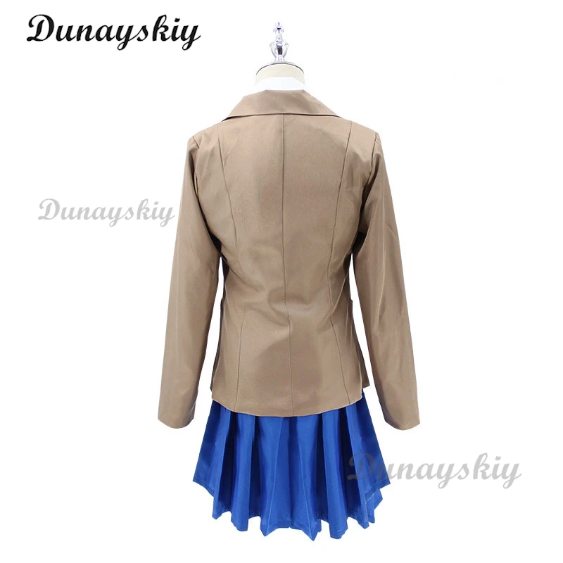 Игра Doki Literature Club Monika Косплей Sayori Юрий Нацуки Костюм Парик Комплект Школьная Форма