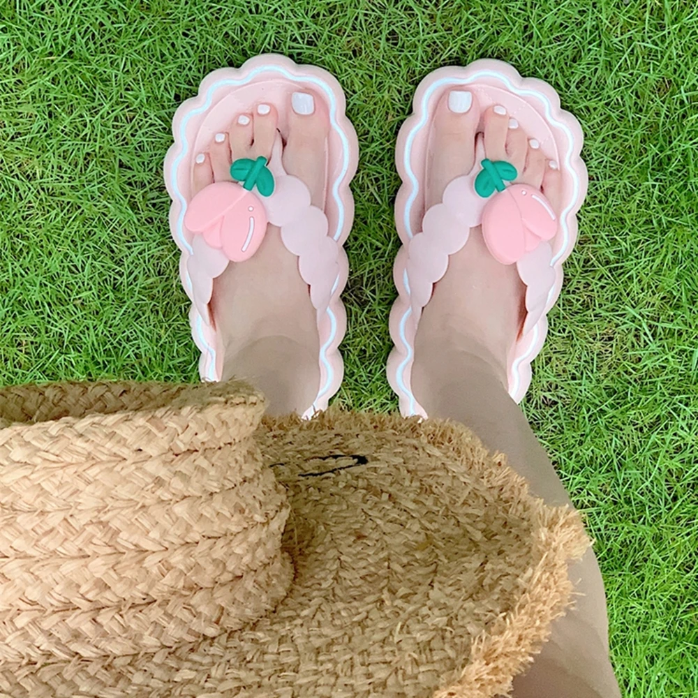 Cute Bowknot Women's Slippers 2023 New Summer Indoor and Outdoor Flip Flops Beach Smooth Ladder Home Non-slip EVA Slippers