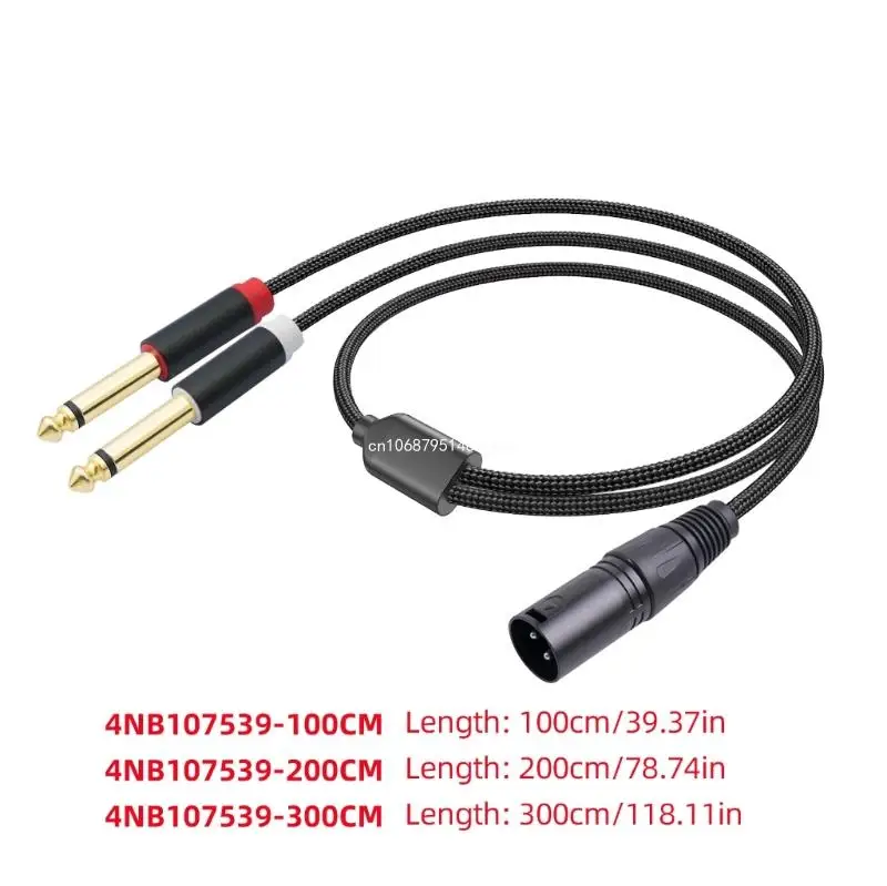 3-контактный разъем папа на 2x6 35 мм 1/4 дюйма TS моно микрофонный кабель для динамика