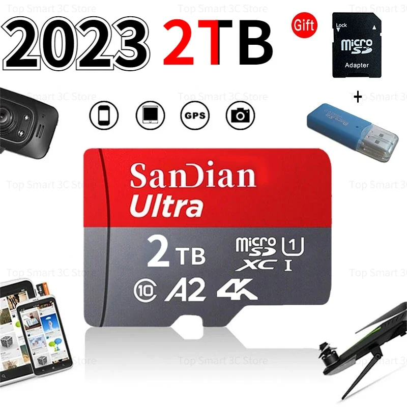 

2TB Ultra Micro SD Card 128GB 64GB Class10 Memory Card 256GB 400GB Microsd 32GB 512GB SD/TF Flash Card For Phone