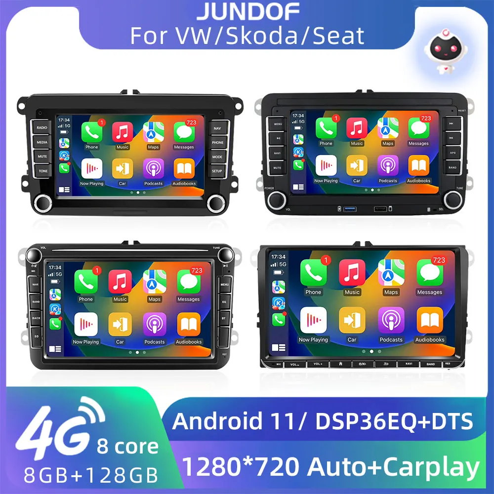 JUNDOF 7"/8"/9"2 din Android Car Radio For VW Volkswagen Gol