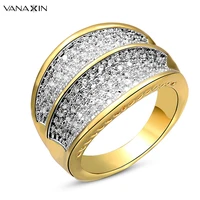 vanaxin statement rings for women men leaf rings aaa cubic zircon fashion jewelry gift silver color rhodium plated free box gift