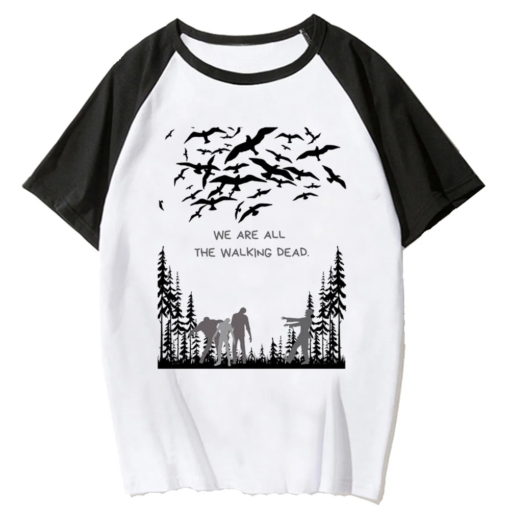 

Женский топ Ходячие мертвецы Y2K, японские летние футболки, женская одежда с графическим принтом в стиле Харадзюку