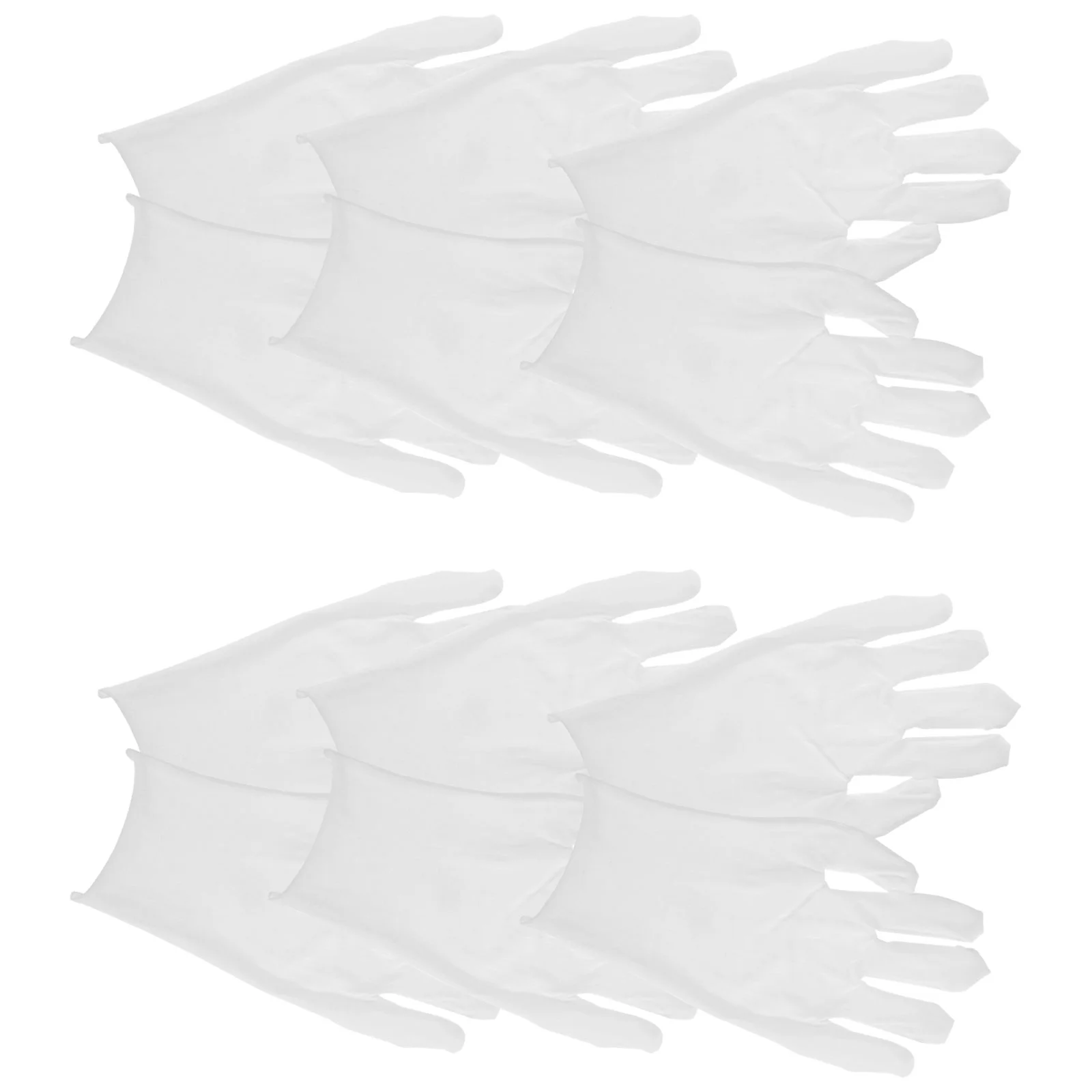 

6 Pairs Men Work Gloves Cotton Silver White Coin Handling Mens Xl Thin Men's