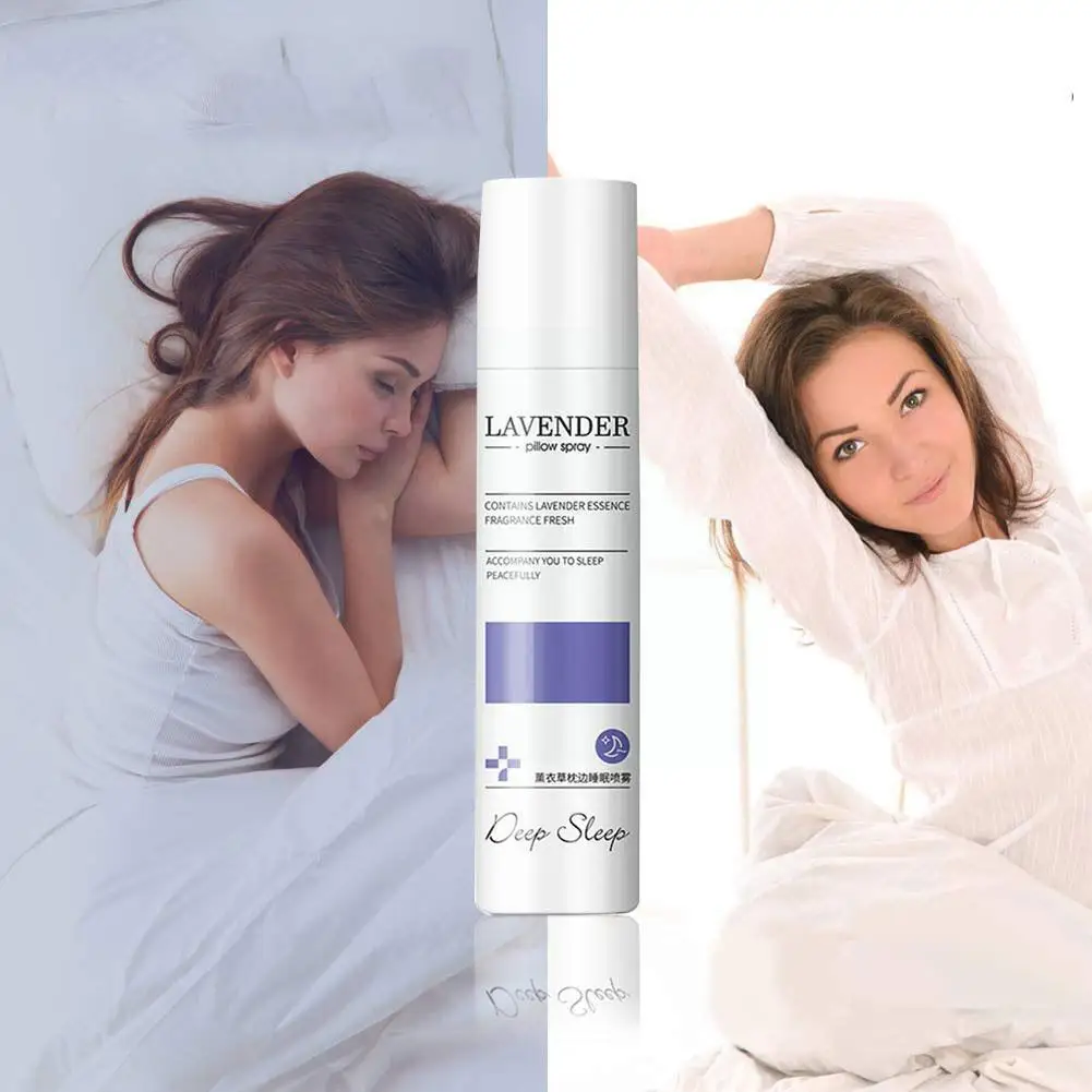 

80ML Best Aromatherapy Calm Deep Sleep Mist Pillow Lavender Spray Therapy Essential with Lavender Insomnia Oils Sleep Spray G0K2