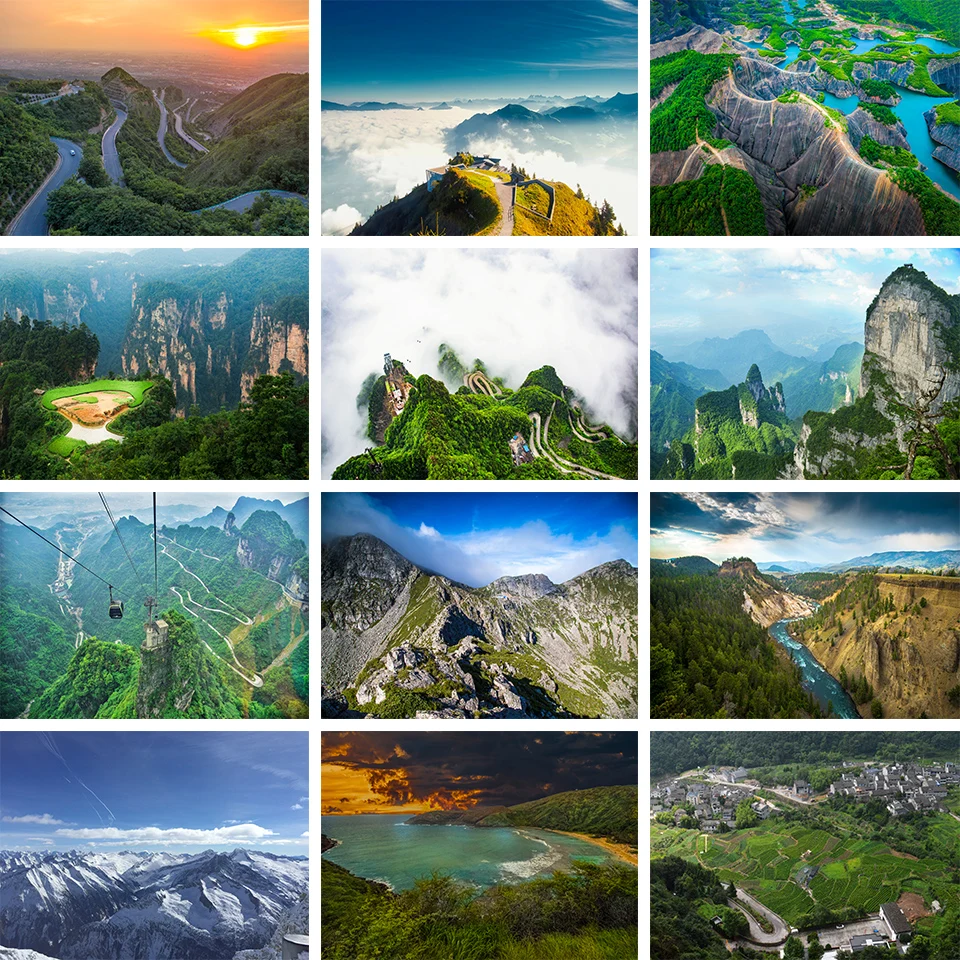 

5D DIY Diamond Painting Mountains and Rivers Landscape Rhinestone Art Picture Full Diamond Embroidery Mosaic Cross Stitch Kit