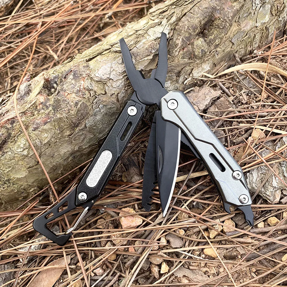 

Mini Cold Steel Survival Folding Knife Pliers Saw Multifunctional Pocket Knife Wire Stripper Jackknife EDC Multitool Box Cutter