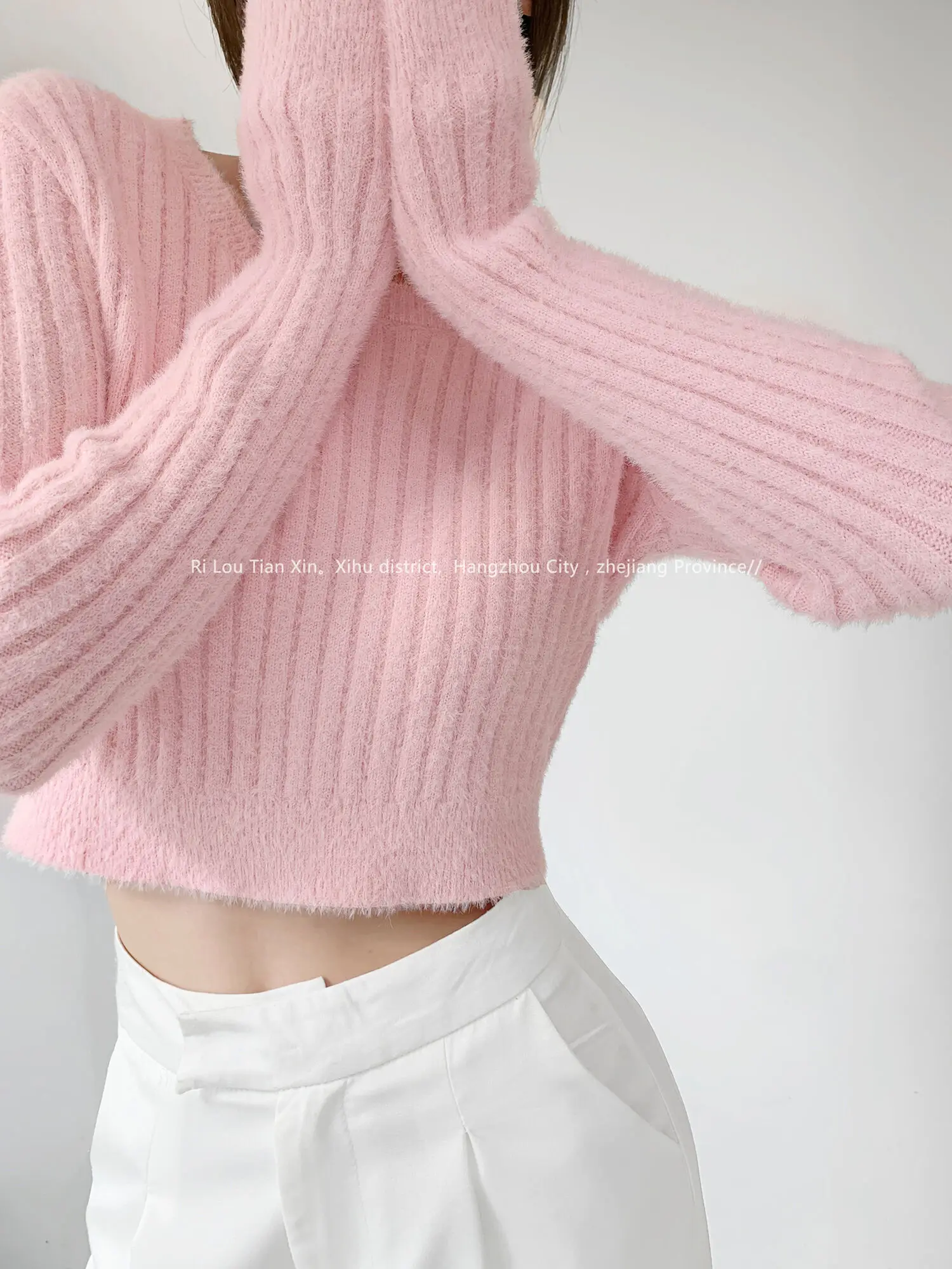 Осень/зима новый вязаный пуловер в европейском и американском стиле с круглым