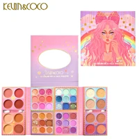 milticolor pearl matte eyeshadow natural waterproof sequins eye shadow palette glitter shiny blush pallete for female makeup set