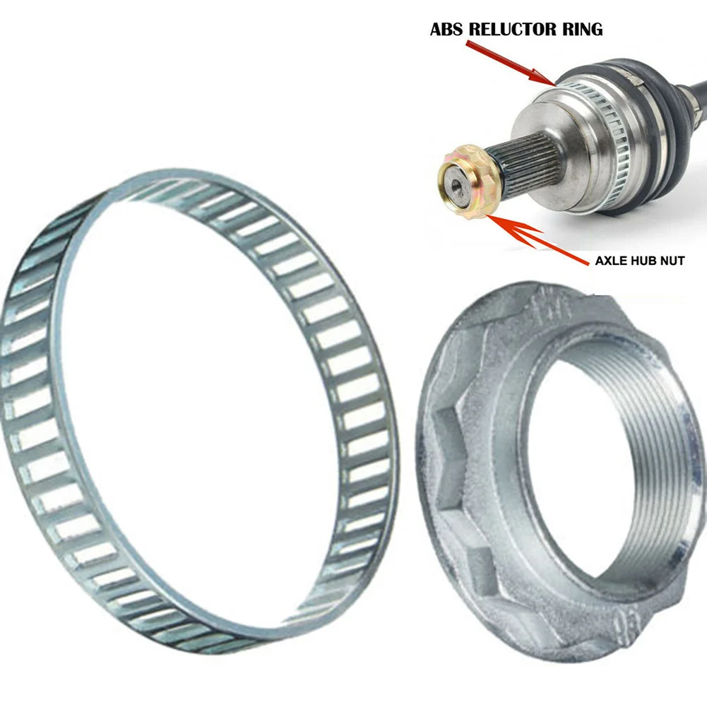 

2pcs 48W Universal REAR Iron Wheel Bearing Hub Nut ABS RELUCTOR RING Kit Durable 33406799223 Truck Part Brake Accessories