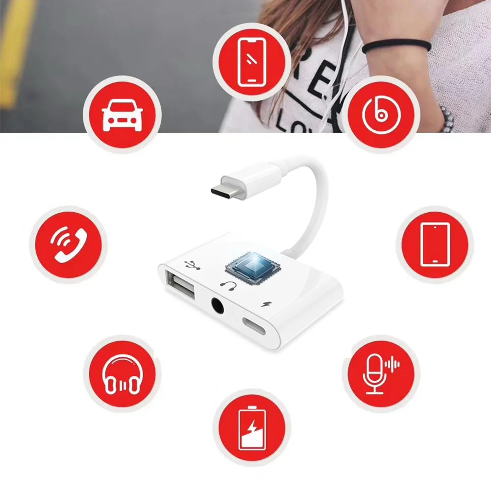 3 в 1 Typec Type-c конвертер для наушников ноутбуки USB портативный адаптер чтения