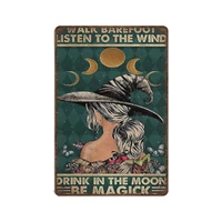 vintage metal tin sign plaquelisten to the wind drink in the moon tin signman cave pub club cafe home decor plate%ef%bc%8cbirthday ann