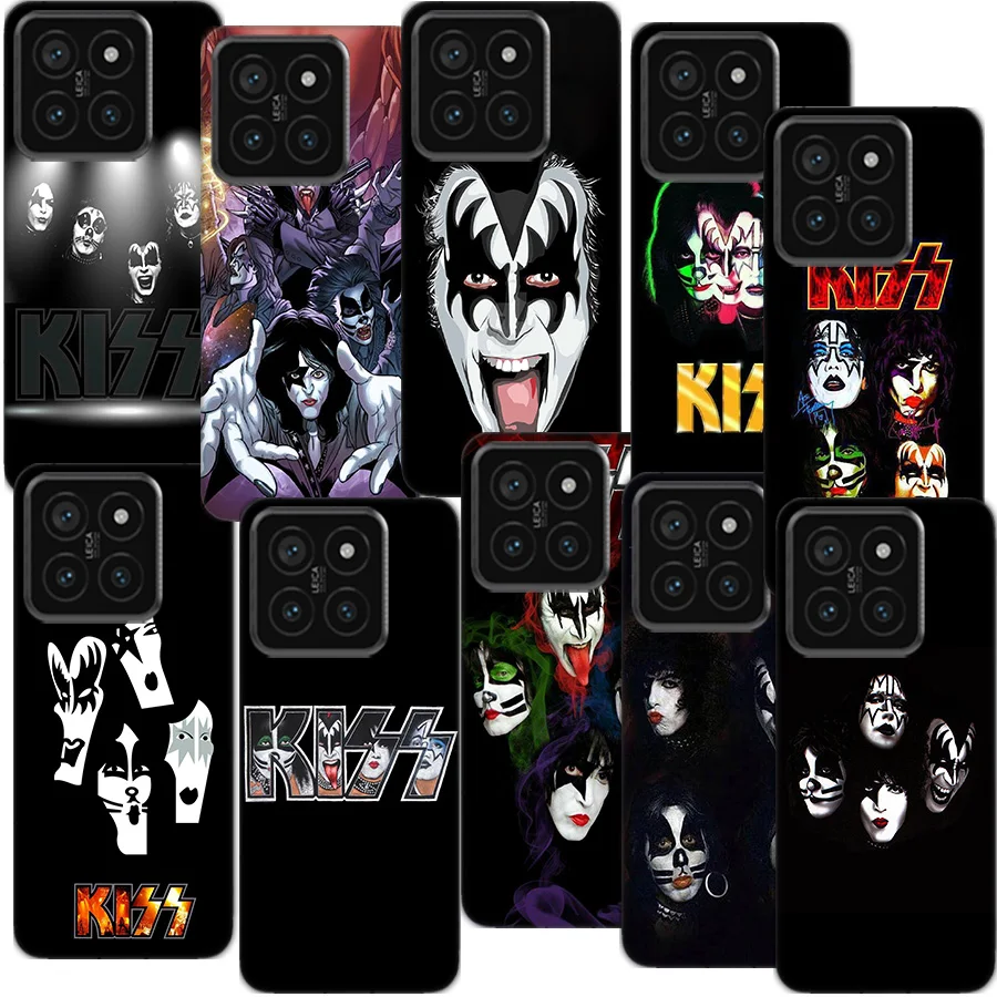 Прозрачный чехол для телефона Kiss Rock Band Xiaom Mi 12 12T 11T 10T 9T 13 11 10 9 8 Lite CC9 CC9E Pro 6X 5X A1 A2 A3 Cover