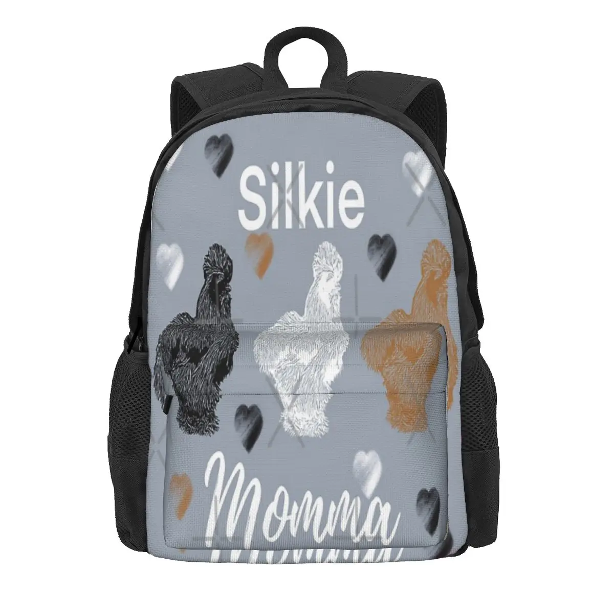 

Silkie Momma Silkie Chicken Heart Backpacks Men's Backpacks Bags For Women Vintage Your Design Backpacks For Women