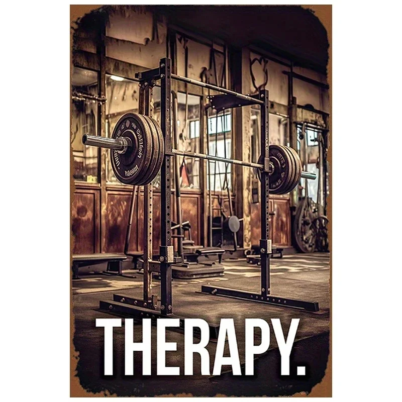 Винтажный постер из металлического сплава для фитнес-центру вдохновляющий