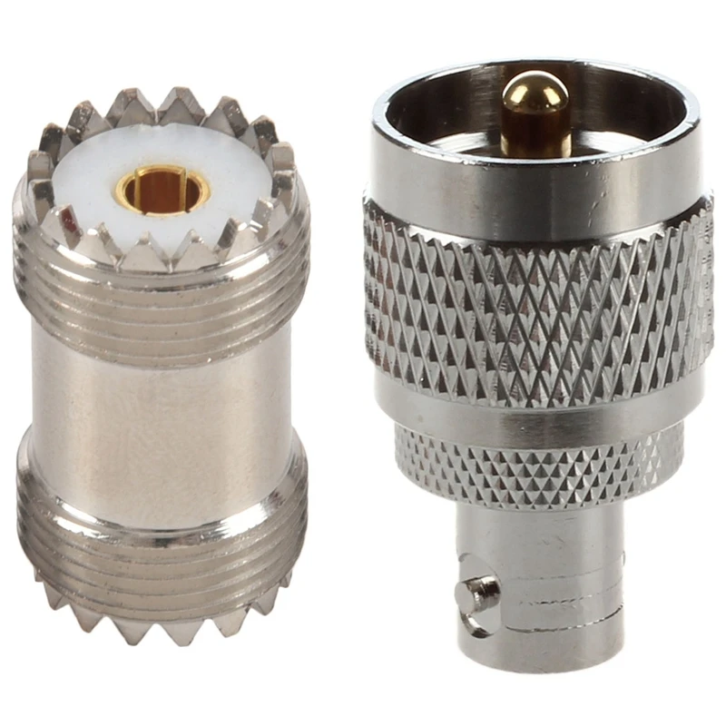 

2-Pack PL-259 UHF Female To UHF Female Coax Cable Adapter & 2Pcs RF Coaxial Coax Adapter BNC Female To UHF Male PL259