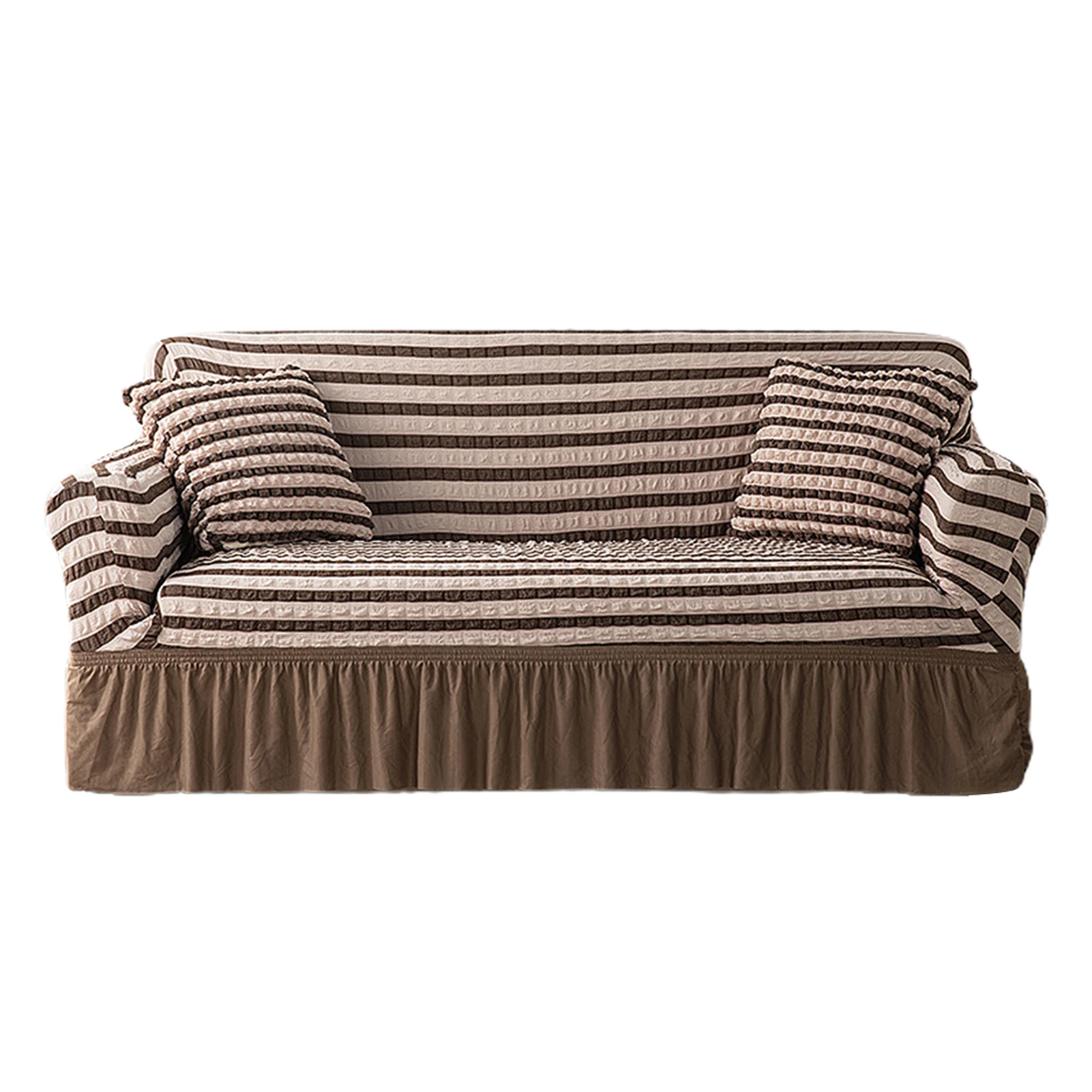 

Slipcover Reusable Furniture Protector Elastic Easy Install Euro Jacquard With Skirt Sofa Cover Soft Home Decor Living Room