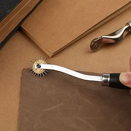 35 Pcs Leather Sewing Tools DIY Leather Craft Tools Hand Stitching Tool Set with Groover Awl Waxed Thread Thimble Kit images - 6