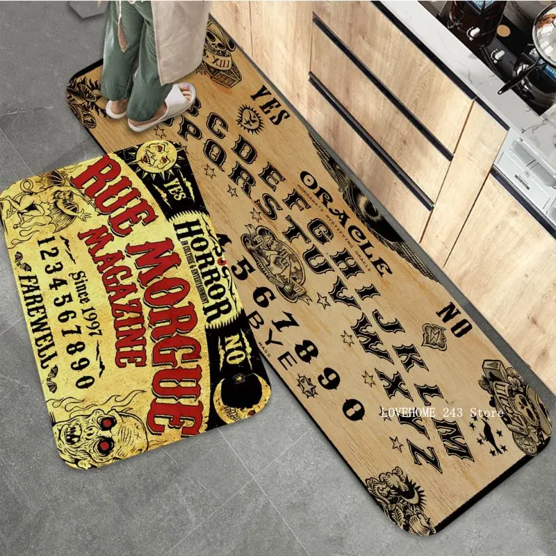 

Ouija Board Long Rugs Rectangle Anti-slip Home Soft Badmat Front Door Indoor Outdoor Mat Household Carpets