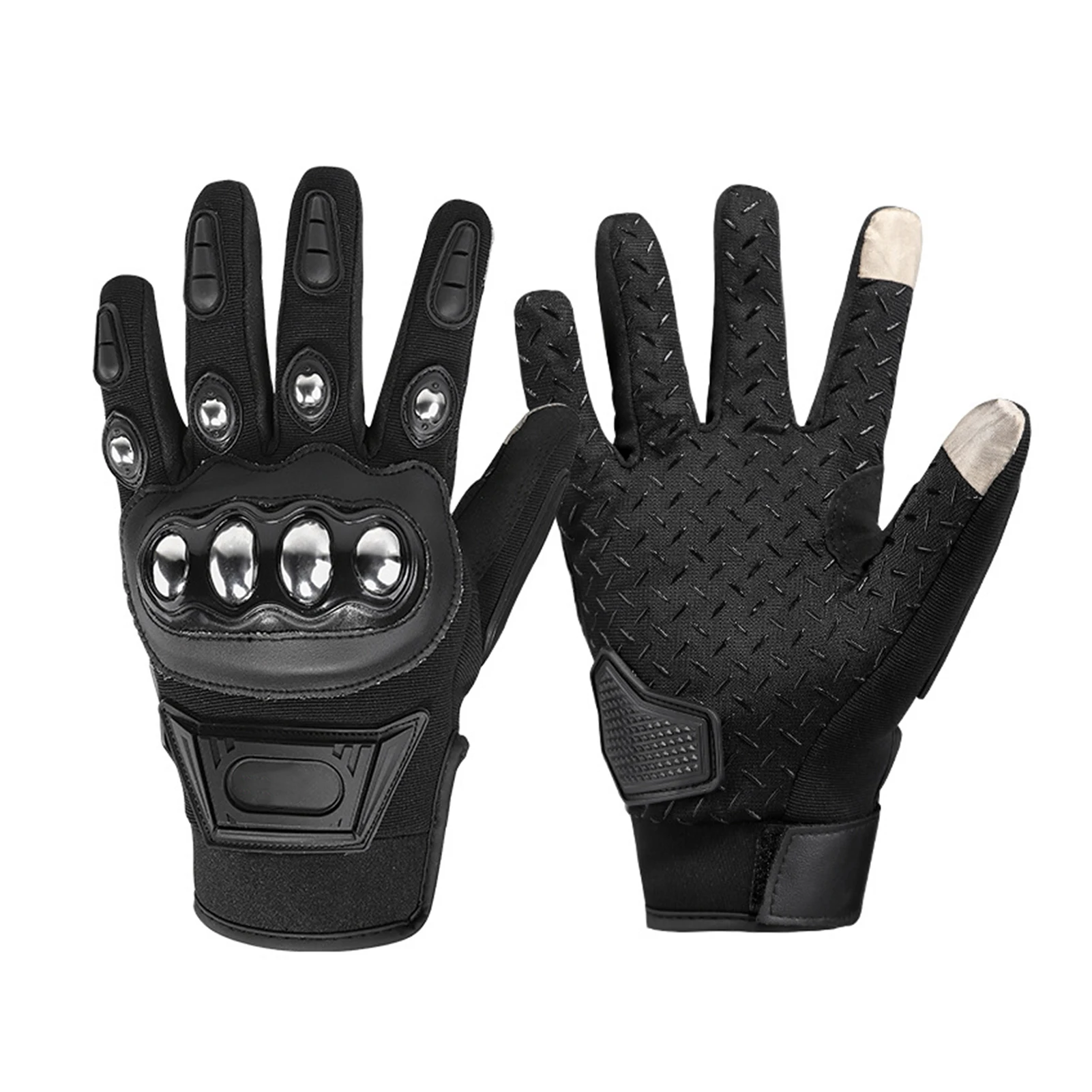 

Motorcycle Gloves Full Finger Protection Glove Touch Screen Racing Mitten PVC Anti-Slip Windproof Gloves For Cycling Motorbike