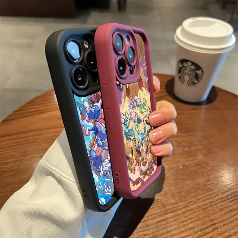 Чехол с рисунком Pokemon Eevee Gengar для Samsung Galaxy A55 5G A54 A35 A53 A52 A34 A12 A13 A14 A15 A16 A21S A25 A32 A33