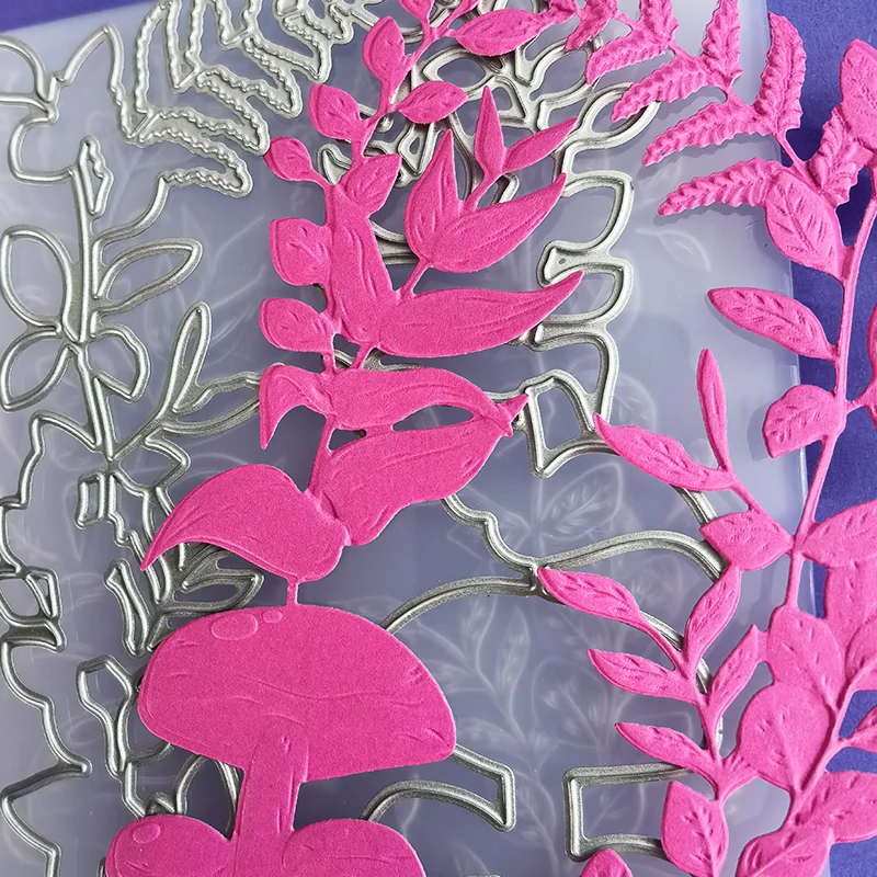 Рельефная папка Gemini с листьями леса для самостоятельного изготовления