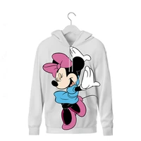 disney mickey mouse graffiti womens hoodie minnie 3d printed hoodie cartoon top long sleeve oversized street casual fashion
