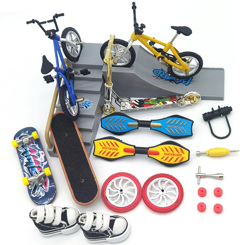 

Мини-доска для скейтборда, набор из двух колес, обувь, фингерборд, скейтпарк, пандусы для пальцев, скейтборд, велосипед, детские игрушки