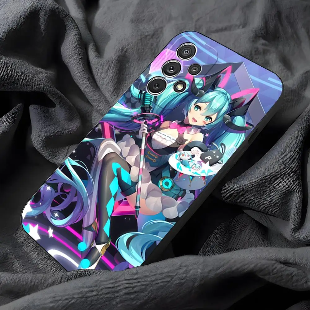 Милый чехол для телефона H-Hatsune M-Miku Samsung Galaxy A55 A54 A52 FE S24 S25 S21 S22 S23 Ultra N20 10 A34 A33 задняя