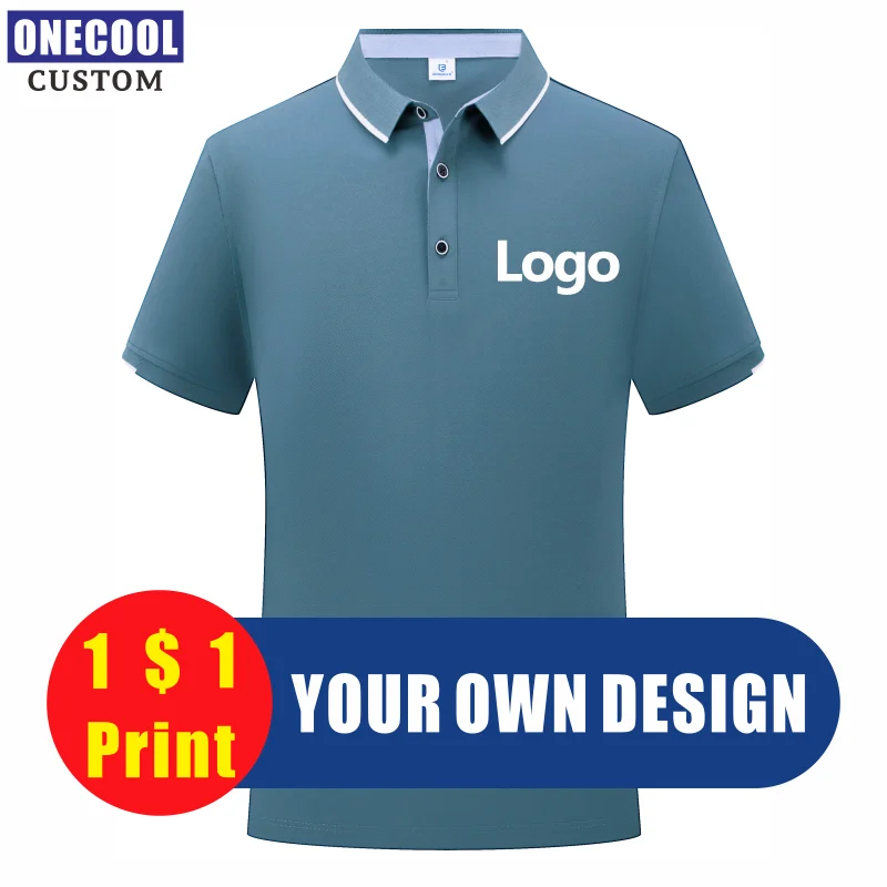

ONECOOL New Polo Shirt Custom Logo Print Personal Group Design Embroidery Men Women Clothing 12 Colors Summer Tops S-6XL 2022