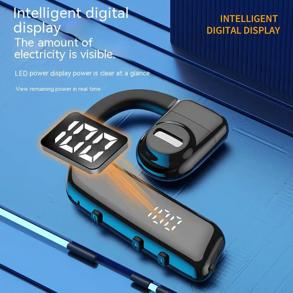 

Air Conduction Single Ear Earhook Headset Wireless Bluetooth-compatible 5.2 Headphones Sports Earphones